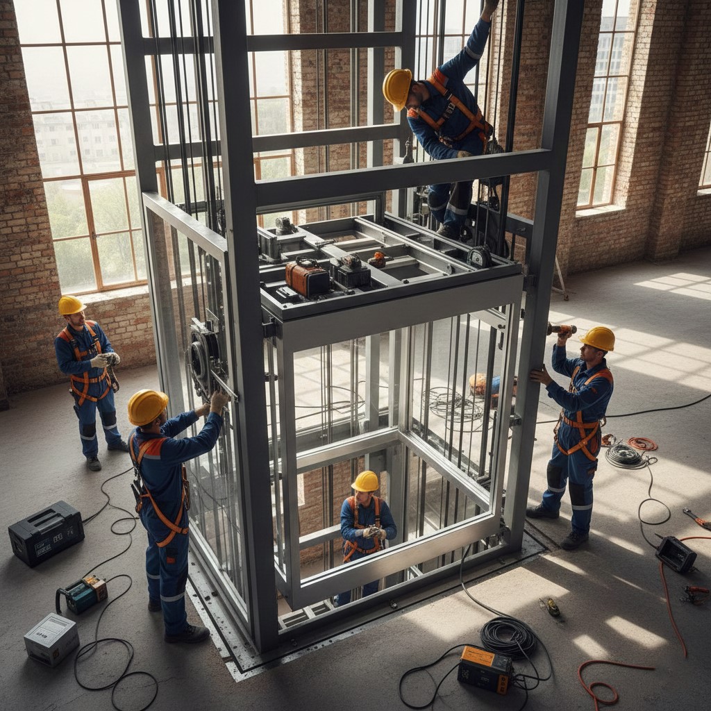 مصاعد بدون تأسيس